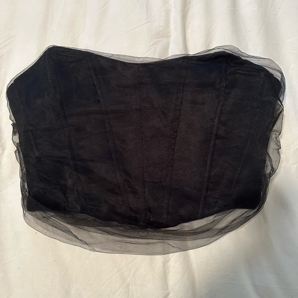 Zara Tops - ZARA black tulle corset top
